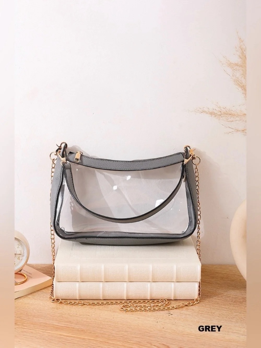 Zenana PREMIUM CLEAR STADIUM SATCHEL BAG